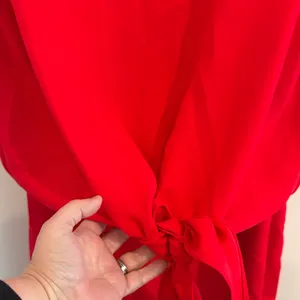 Amanda Uprichard Red Tie-Front Dress thumbnail 4
