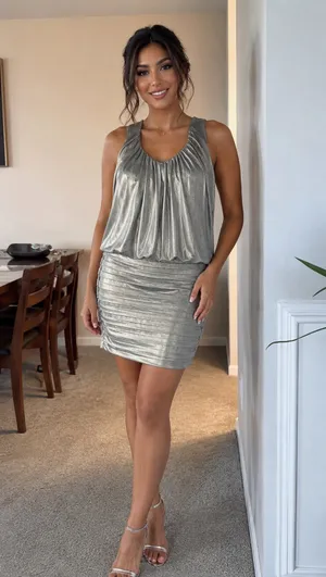 Cache Gold Bandage Mini Night out Dress thumbnail 3