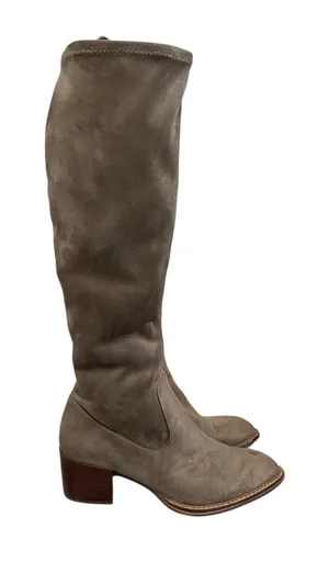 BCBGENERATION brown hued suede over the knee boots with small heel 7.5 thumbnail 1