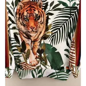 Aviator‎ Nation Velvet Tiger Pullover Crewneck White Unisex Size Small thumbnail 10