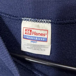 Vintage Hanes Dumas Texas Kitten Cardinal Winter Sweatshirt Navy Blue‎ Large thumbnail 4