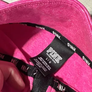 Victoria's Secret Pink and Black 1/4 Zip Pullover Reflective Jacket SZ Large EUC thumbnail 4