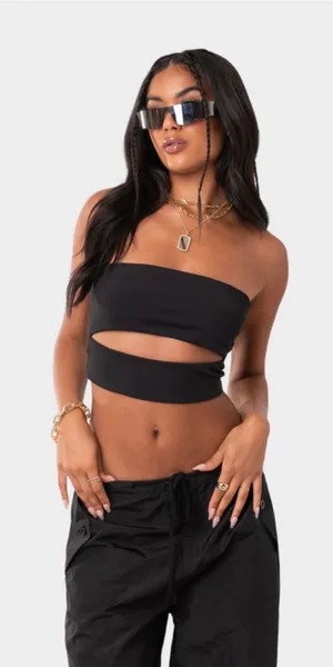 EDIKTED Darcey Cut-Out Womens Tube Top thumbnail 1