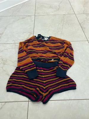 Anthropologie Multicolor Striped Knit Set Size XXS thumbnail 2