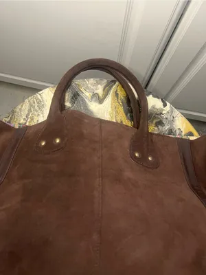Y2K Gap Genuine Suede Brown Tote Bag thumbnail 6