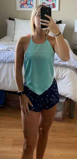 Nasty Gal Blue High Neck Top thumbnail 1