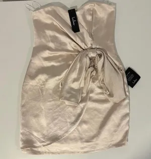 Lulu's Tan Strapless Sheath Dress Cocktail thumbnail 1