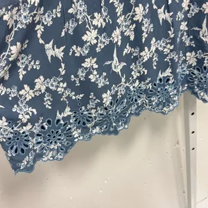 LOFT Bird Novelty Print Shift‎ Mini Dress Blue White XS thumbnail 7