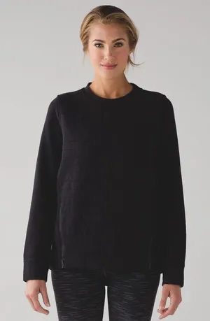 Lululemon Fleece Be True Crew‎ Black thumbnail 1