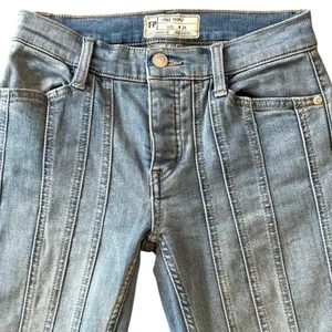 Free People So Many Seams Flare Jeans Retro 70's Size 24 Medium Wash Denim thumbnail 5