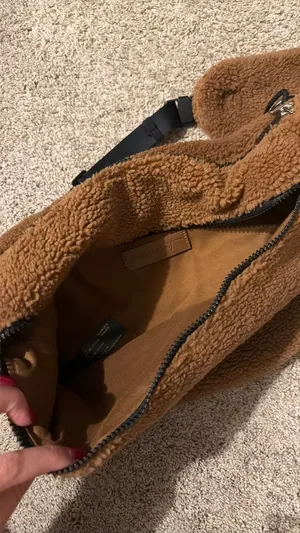 Free People Movement Sherpa Overachiever Sling Bag Cocoa Teddy thumbnail 4