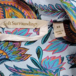 Soft Surroundings Harbor Orleans Pajamas Womens XS Floral Paisley Sleepwear thumbnail 2