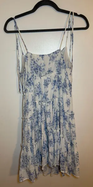 Blu Pepper Blue White Mini Dress thumbnail 2