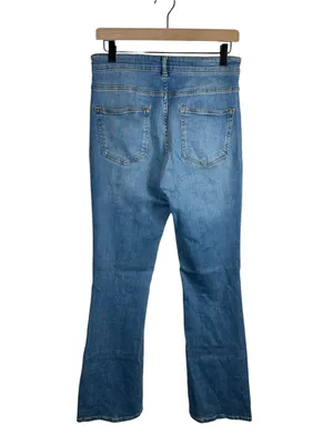Anthropologie Pilcro‎ The Icon Flare Jeans 29 Blue Button Fly High Rise Denim thumbnail 4