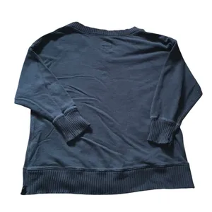 Aerie Black V Neck Sweatshirt Pullover Oversized‎ Slouchy Terry Knit Small thumbnail 3