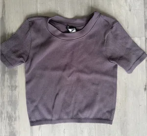 Zara Women's Ribbed Purple Top thumbnail 1