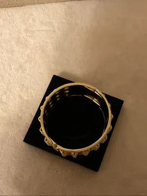 Pink Enamel Wide Bangle Bracelet with Silver Studs thumbnail 5