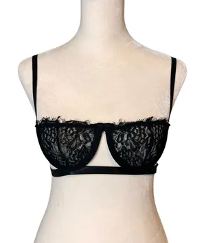 Nasty Gal Black Lace Lingerie Bra - Size S - New thumbnail 1