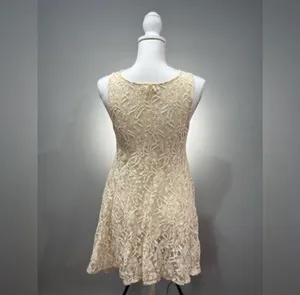 CLEARANCE! Cream Free People Sheer Miles of Lace Dress Size S EUC thumbnail 2