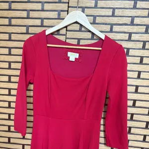 Maeve‎ Red Midi Dress Size XS thumbnail 3