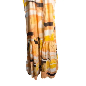 Lane‎ Bryant Yellow Abstract Brushstroke Embellished Maxi Dress Size 14/16 thumbnail 8
