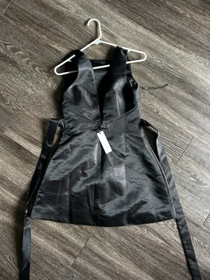 Mabel Black A-Line Mini Dress thumbnail 3