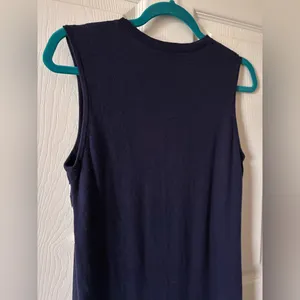 Lauren Ralph Lauren Women's Navy/White Mixed Media Shift‎ Sweater Dress Size S thumbnail 12