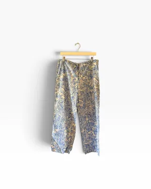 Lauren Ralph Lauren Blue Blue White Paisley Embroidered logo button down contemp thumbnail 7