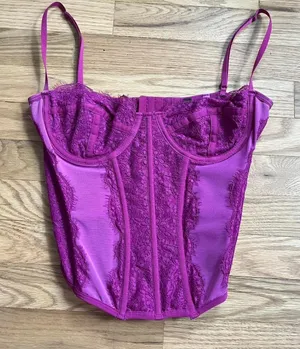 Urban Outfitters Out From Under Modern Love Corset in purple size large thumbnail 1