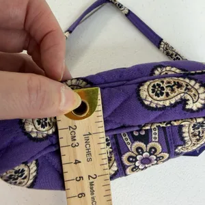 Vera Bradley Simply‎ Violet Wristlet Wallet Purple Floral Paisley Zip ID Card thumbnail 14