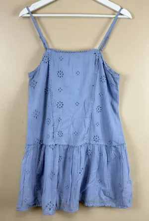 Aerie Blue Eyelet Mini Babydoll Dress Women’s XS Sundress Boho Cottagecore thumbnail 1