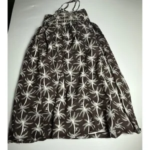 Kate Spade New York Sundress Brown Palm Tree‎ Print Cotton Smocked Dress Medium thumbnail 5