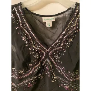Motherhood Maternity Sequin chiffon top size L thumbnail 2