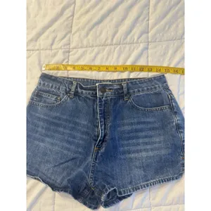 Forever 21 Women's Denim Shorts High-rise side slit micro Y2k 90s Grunge Indie thumbnail 4