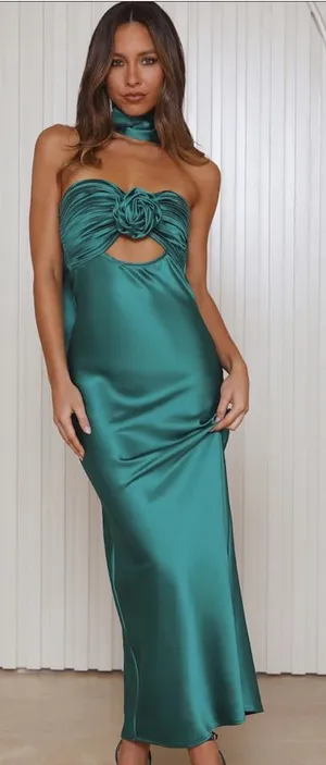 Hello Molly Trend lover Satin Strapless Dress thumbnail 1