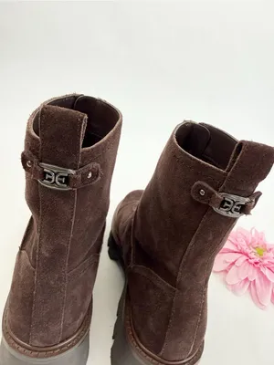 Sam Edelman Cooper Lug Sole Bootie Ankle Boots Chocolate Brown Suede Leather Zip thumbnail 10