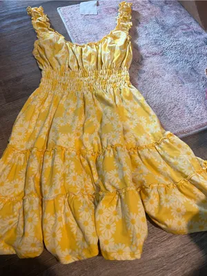 Urban outfitters Yellow Floral Smocked Sundress thumbnail 1