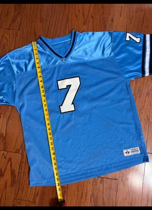 Property of Jerzees Athletic Dept. men’s Light Blue #7 jersey - Size Large. ***Refer to measurements. Gently warn & Excellent condition. Measurements approximately 25” from armpit to armpit x 30” long. Non-smoking home. Don’t like my price, make reasonable offer! And thank you for checking my closet. thumbnail 8
