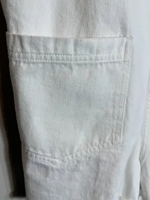 Show Me Your Mumu Trude Romper Women's Large Seashell White Denim Boho Festival thumbnail 10