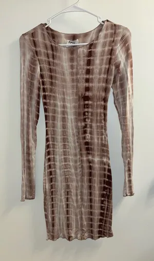 Princess Polly Brown Tie Dye Dress thumbnail 1