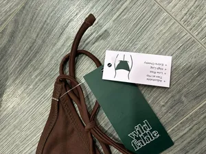wild fable Brown Tie-Side Triangle Bikini thumbnail 2