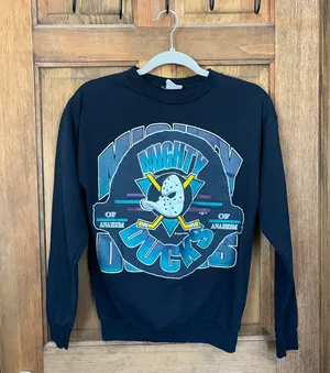 Vintage Mighty Ducks Crew Neck Blue Size XS thumbnail 1