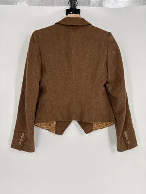 MaxMara wool blazer 6 brown made in italy READ thumbnail 5