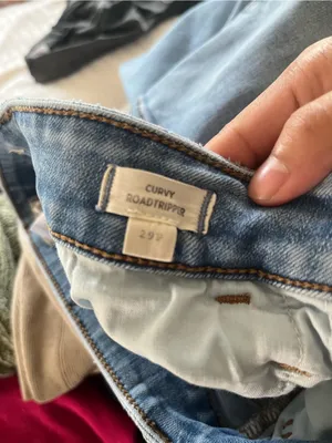 Madewell Curvy Roadtripper Jeans 29P Light Wash Blue Distressed Skinny High Rise thumbnail 7