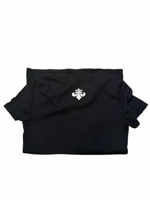 Affliction Black Graphic Skull Cross Tee Size Medium Fitted Y2K thumbnail 5