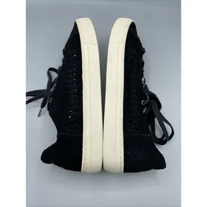 TOMS Black Suede‎ Leather Lace Up Sneakers Women’s Shoes 9.5 Casual Comfort thumbnail 7