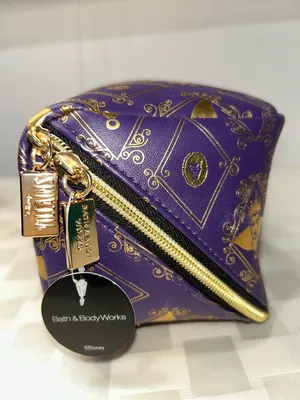 Disney Purple Cosmetic Bag with Gold Villain Portraits thumbnail 4