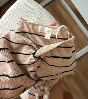 Striped Dress Tan thumbnail 2