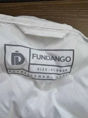 Fundango White Hooded Puffer Vest Geometric Baffles Full Zip Lightweight XL thumbnail 6
