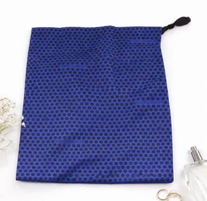 Rebecca Minkoff Blue Black Polka Dot Logo Drawstring Dust Bag‎ Handbag Pouch OS thumbnail 1